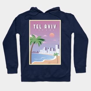 Tel Aviv, Israel - Vintage Travel Poster Hoodie